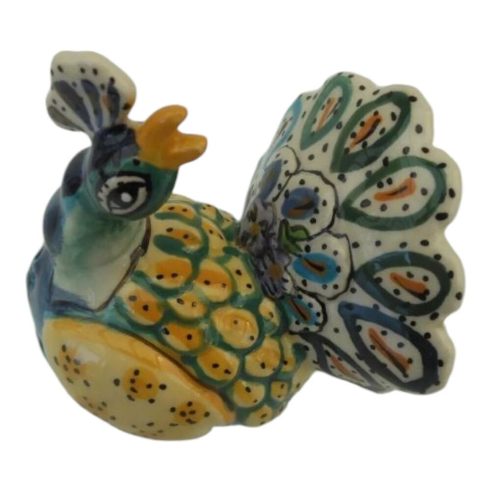 Blue Sky Peacock Ceramic Salt and Pepper Shakers Multicolor New - Picture 7 of 11